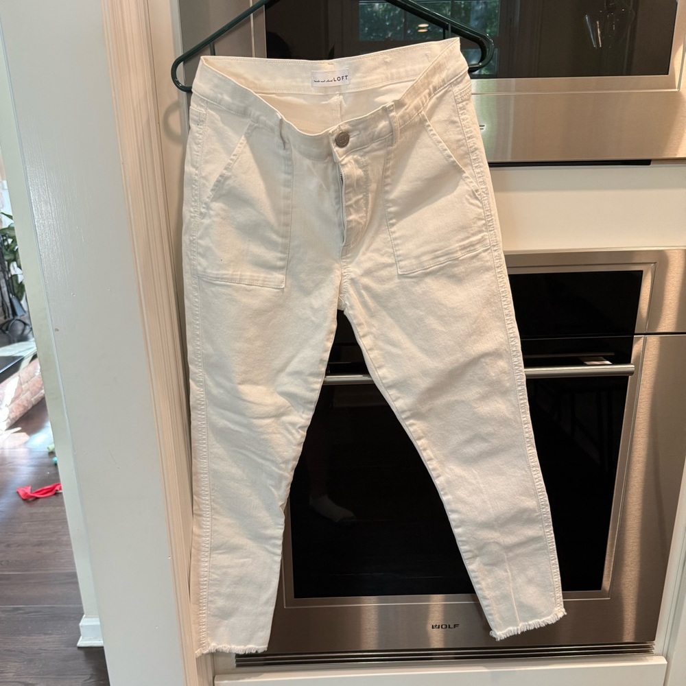 LOFT Women's White Jeans